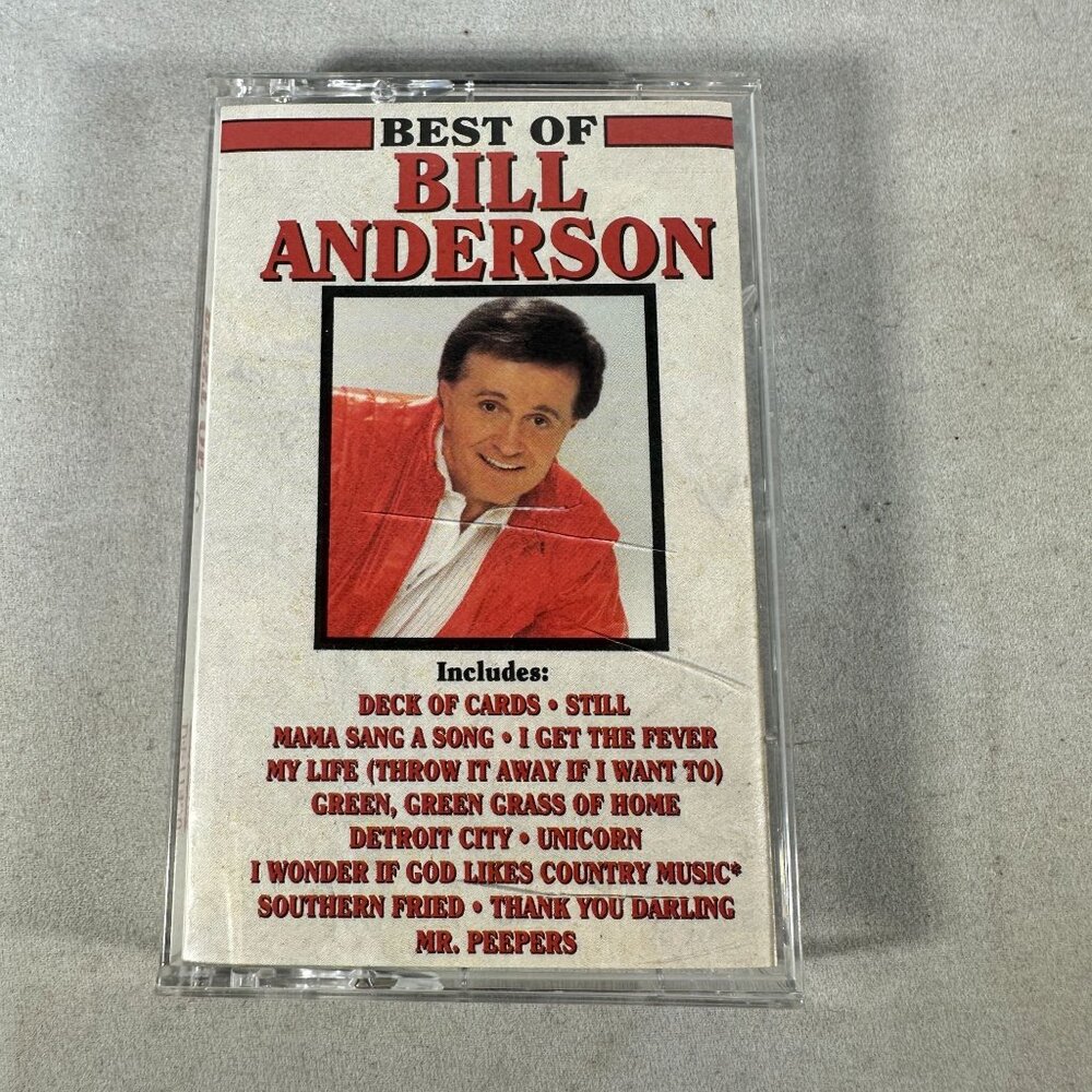 Best Of Bill Anderson Audio Cassette Country 1991 Curb Records Featuring Hits